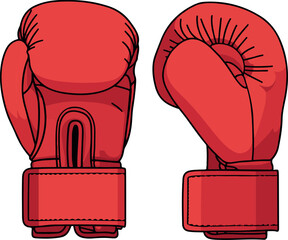 Boxing Gloves Vector Illustration
