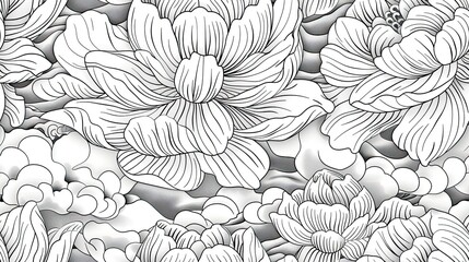 Chinese traditional pattern, line art, chinese in techniquesï¼Œoriental zen style