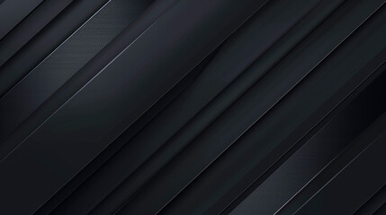 Obraz premium Metal Black abstract paper background. Dark carbon grey abstract geometric background with surfaces with corners, stripes, lines black background.