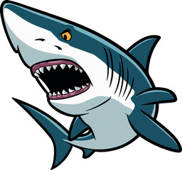 Shark Vector Cartoon Illustration