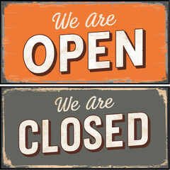 Open and Closed Signs Vector