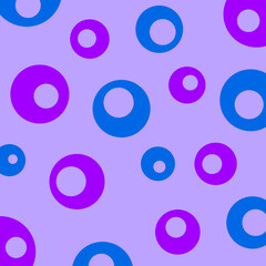 Blue and purple circles design on purple background
