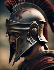 portrait of spartan warrior
