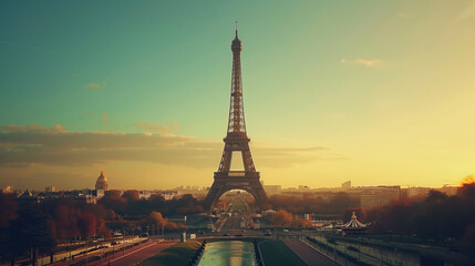 Fototapeta premium France Travel: Paris Eiffel Tower Landmark Exploration