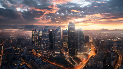 Obraz premium Modern Business District La Défense in Paris