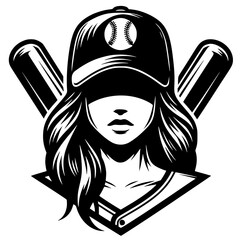 Baseball Girl SVG, Baseball Player SVG, Team SVG, Softball SVG, Baseball Equipment SVG, Ball Girls softball svg, Baseball Game Silhouette, Clipart, Cut file for Cricut SVG, JPG, PNG