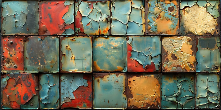 Detailed Look at Aged Glass Fiber Reinforcement: Top View with Relief Texture