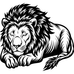 lion vector silhouette illustration