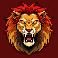 lion head vector silhouette illustration