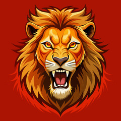 lion head vector silhouette illustration