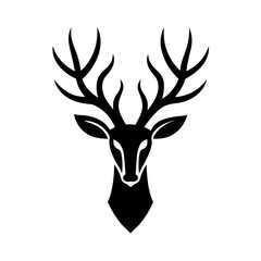 deer minimalist vector silhouette illustration