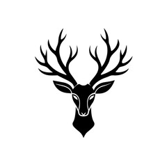 minimalist deer vector silhouette illustration