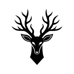 minimalist deer vector silhouette illustration