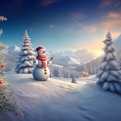 Obraz premium Snowman