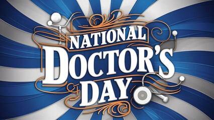 Happy International Doctor's Day (Illustration-typography)