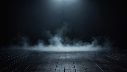 Abstract dark grunge wall room style interior smoke effects
