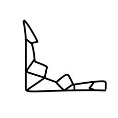 Fototapeta premium geometric triangle corner border