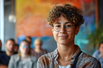 Confident Young Woman at Creative Workshop