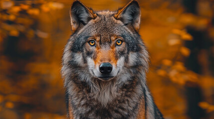Fototapeta premium gray wolf portrait