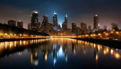 country skyline at night