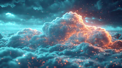 Cloud Computing Platforms - Futuristic Concept