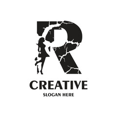 Letter logo design simple concept Premium Vector