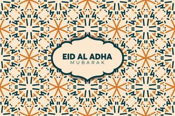 Eid Adha Mubarak Greeting Islamic Illustration Background Vector Design With arabic calligraphy, wallpaper, banner, cover. Translation Of Text, BLASSED SACRIFICE FESTIVAL