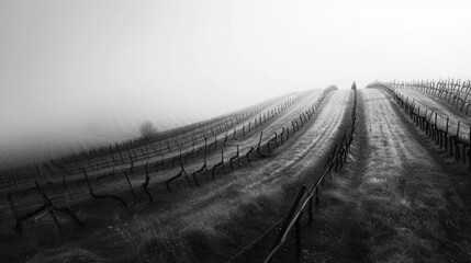 photo wallpapers, vineyard lines