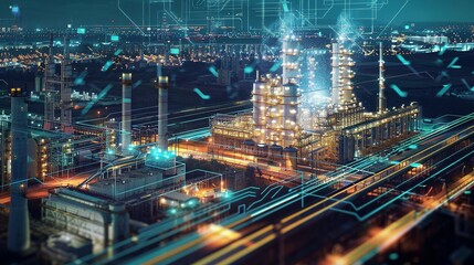 Cloud Computing and Industrial Automation: Aerial View of Modern Industrial Zones