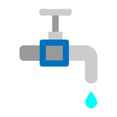 Faucet Flat Icon Design