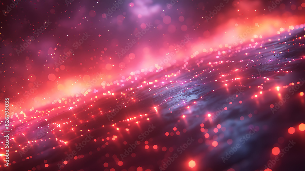 Aufkleber neon tech background with abstract patterns