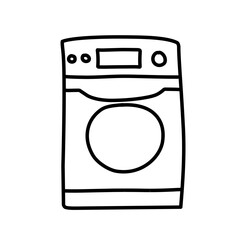 washing machine doodle icon