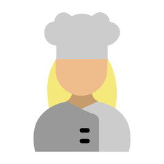 Lady Chef Flat Icon Design