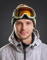 Fototapeta premium Winter Sports Enthusiast. Generative Ai