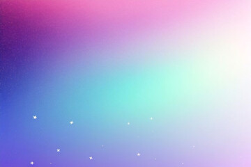Obraz premium Checkered gradient background with stars. Pastel holographic kawaii backdrop. Abstract vector purple squared wallpaper.