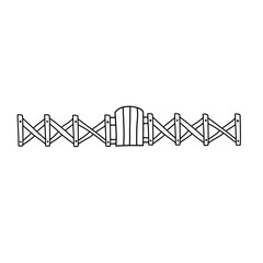 hand drawn wooden fence