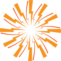 Retro stripe starburst