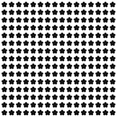 Pattern of isolated little black flowers on a transparent background - Floral pattern for clothing designs, cards, stationery, fabric, and decorative designs