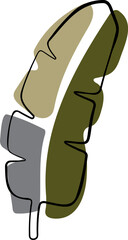 Boho leaf pattern for decoration