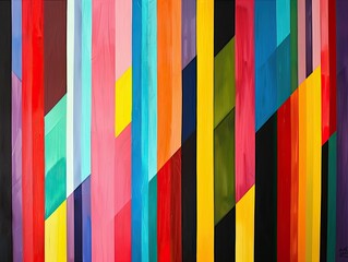 Geometric stripes in vibrant colors
