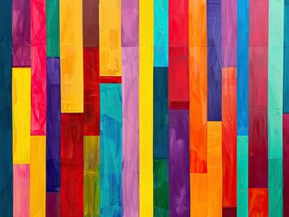 Geometric stripes in vibrant colors