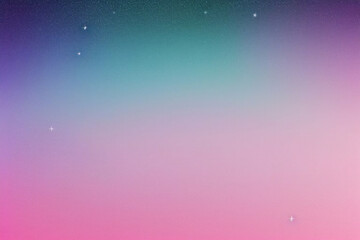 Gradient purple sky background. Pink night space with stars and sparkles. Vector dark galaxy. Fantasy cosmic vibrant color universe. Liquid iridescent outer space with glitter texture.