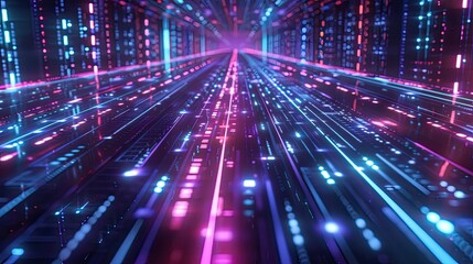 Digital backdround ideal for technological operations, neural networks, AI, data transmission and encryption, digital archives, audio and visual representations, scientific research