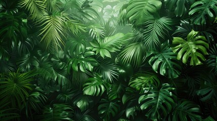 Lush green jungle foliage for nature lovers