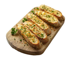 Garlic bread isolated on transparent background