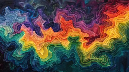Rainbow-hued abstraction backgrounds