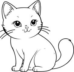 cute pet cat character doodle animal face draw paw cartoon