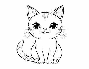 cute pet cat character doodle animal face draw paw cartoon