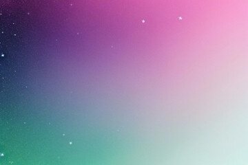 Rainbow background with stars and bokeh. Glitter cute rainbow sky. Magic pastel galaxy with fantasy sparkles. Vector abstract holographic space and iridescent gradient.