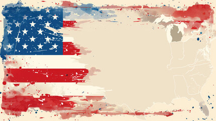 USA Independence Day banner background. Flag of United States of America concept